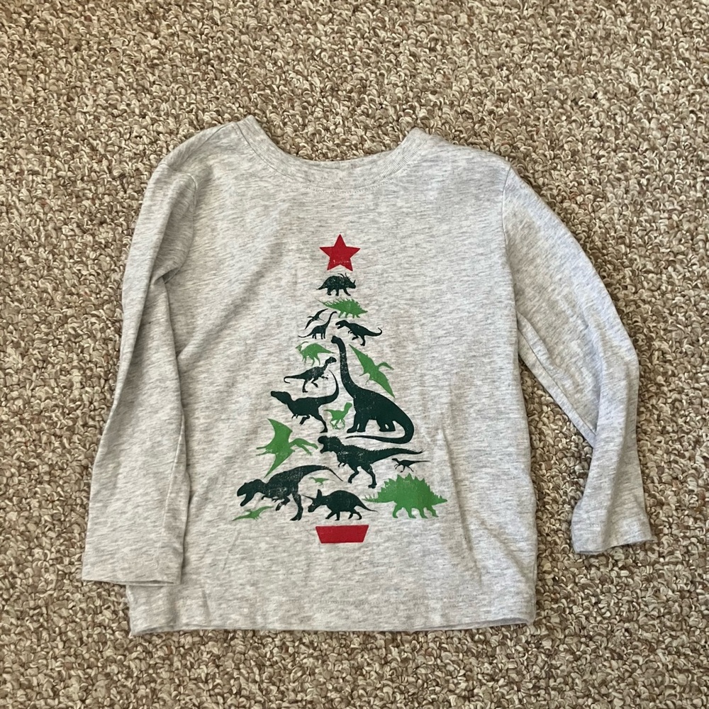 3T dino Christmas tree shirt